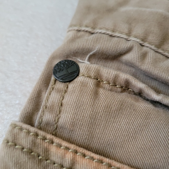Timberland Mens 38x32 Chino Pants Brown Khaki Straight Leg Cotton Flat Front. - Picture 6 of 9